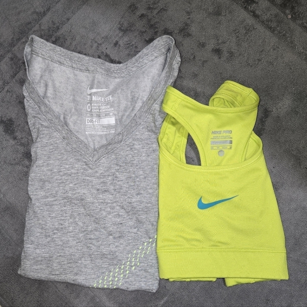 NIKE Bundle Tee & Sports Bra Women's Size XS